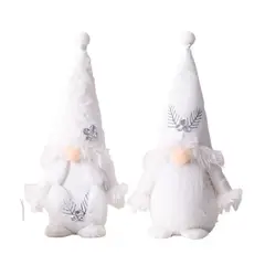 BOHEMIK - Pareja de Duendes Navideños tonos Blancos