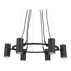 MARKSLOJD - Lámpara Colgante Porto Negro 6 luces
