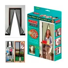 GENERICO - Malla puerta anti moscas y mosquitos imánes