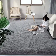 GENERICO - Alfombra Peludas Tipo Shaggy 240Cm X 200Cm Gris