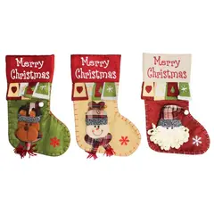 BOHEMIK - Pack 3 botas navideñas fondo multicolor