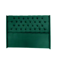 FLOBAL - Respaldo Capitones 2 Plazas 150x125x10cm Verde Esmeralda