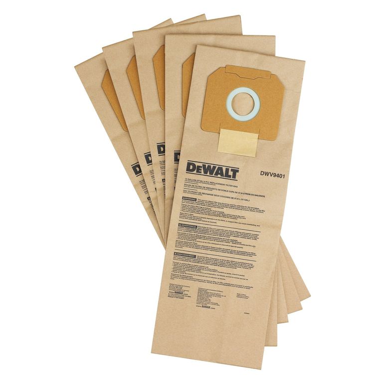 Set 5 bolsas de papel 37.9L p/extractor de polvo
