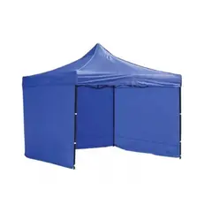 GENERICO - Toldo Plegable Pared Azul 3x3 Pared Laterales Toldo.
