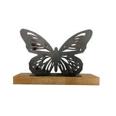 GENERICO - Servilletero Madera Metal Mariposa