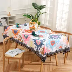 GENERICO - Mantel Rectangular Diseño Etnico 140x220 Comedor Modelo 06