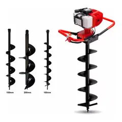 GENERICO - Barreno Ahoyador + 3 Brocas 200-150-100 Mm