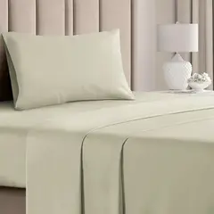 ELIZABETH PEPER - Juego de Sábanas 144 Hilos Beige 50/50 Polycotton 1 Plaza