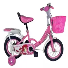GENERICO - Bicicleta Aro 12 Con Ruedas De Aprendizaje Niñas