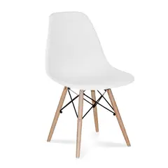 SOHOGAR - Silla de comedor estilo eames blanca