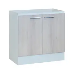 MOBIKIT - Base 2 Puertas 80 Con Repisa Acacia Arena