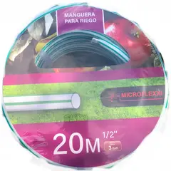 MICROFLEXXI - Manguera Riego PVC Bicolor 1/2 Pulgada X 20 Mts
