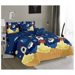 COMPRAPO - Cubrecama Quilt Infantil Liviano 1.5 Pza. Mod. Rocket + Funda 50x70 Cm