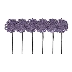 SOHOGAR - Flor Yute Lila 38 cm Pack 6 un.