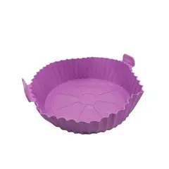 GENERICO - Cesta de silicona para freidora de aire circular morado