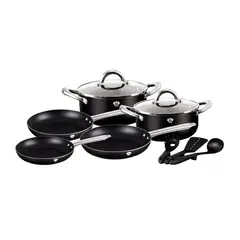 BLAUMANN - Bateria de cocina 10 piezas black line