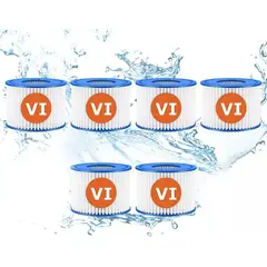 KUANGYE - Repuesto Cartucho De Filtro Tipo Vi Para Lay-z-spa Pack 6 Un