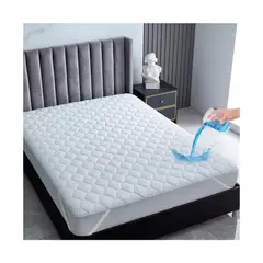 CASATUA - Cubre Colchon Protector Impermeable King Blanco