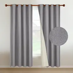 CASATUA - Cortina 100% Blackout Engomada Termica Set de 2 - Gris