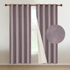 CASATUA - Cortina 100% Blackout Engomada Termica Set de 2 - Rosa