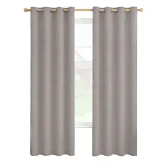 CASATUA - Cortina 100% Blackout Engomada Termica Set de 2 - Beige