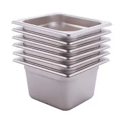 ECOBECK - Pack 6 Depositos Gastronómicos Rdg Gn 1/6 X 15 Cm