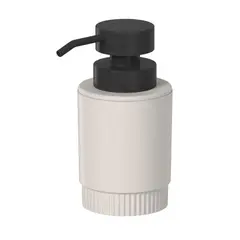 OU - Jabonera Con Dosificador Dorica Beige Con Negro 300 Ml