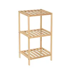 NEWTREE - Mueble Estante Organizador Repisa de Bambú 3 Pisos 36x33x80cm
