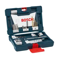 BOSCH - MALETÍN V-LINE TITANIO 48 PIEZAS + BARRA IMANTADA