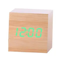 OEM - RELOJ DIGITAL DESPERTADOR DE MADERA VERDE