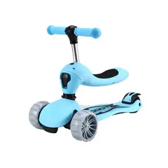 GLOBAL LATIN GROUP - Monopatín Triciclo Infantil Convertible y Ajustable - Azul