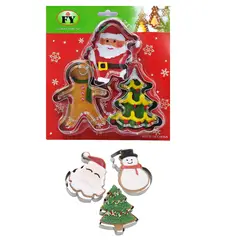 GENERICO - Set Cortadores De Galletas Navidad