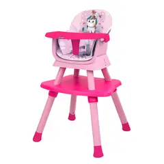 VOYAGE - Silla de comer multifuncional 6 en 1  fucsia