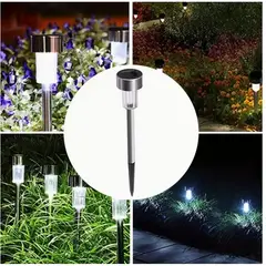 GENERICO - Kit 10 Focos Tipo Estacas Solares Jardin Quincho Patio Led