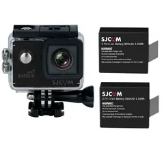 SJCAM - Cámara de acción SJ4000 4K WiFi Cámara Sumergible 2 baterias
