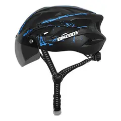 DEFENSOR FOREVER - Casco De Bicicleta Con Visera - Negro Con Azul
