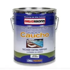 SIPA - Tineta Pintura Piscina Super Caucho Chilcorrofin Azul Tahíti