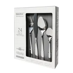 DANNY HOME - Set de 24 Cubiertos Acero Inoxidable Titanium Coated