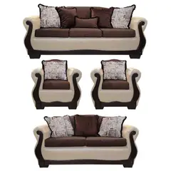 AMERICA DECORA - Living Con Resorte Estructural 9 Cuerpos 4-3-1-1 Gran Santi Class