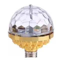 GENERICO - Ampolleta Bola de Discoteca Giratoria 7 Colores E27