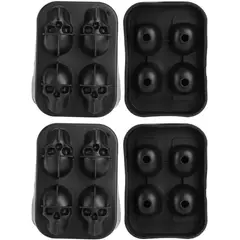 GENERICO - Pack X2 Cubetera Hielo De Silicona Calavera Molde Hielo Flexible