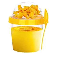 TITIZ - Vaso Para Yogurt Frutas y Cereales 500ml Cuchara