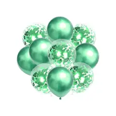BABYLUNA - Set 12 Globos Premium para Fiestas Verde más Inflador