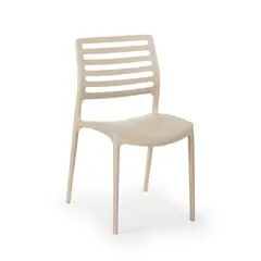 ROCA NEGRA - Silla Louise de polipropileno reforzado con fibra de vidrio color Beige