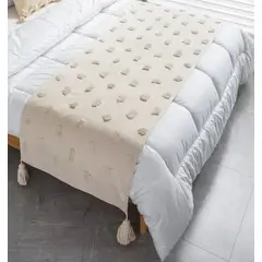 ANGELES DEL HOGAR - Piecera Sola Bordada para 2 plazas y King