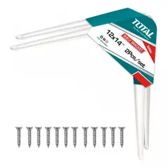 TOTAL TOOLS - Soporte Escuadra Para Repisa Estante 12''x14'' 2 Unds Total