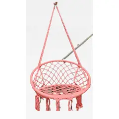 GENERICO - Silla Colgante Hamaca para jardin living terraza - Rosa - Decoracion