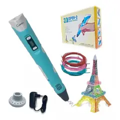 LISM - Lapiz Bolígrafo Impresora 3d + Filamentos Insumos 295015 Celeste