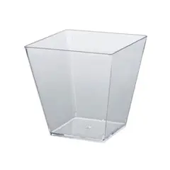 GENERICO - Vaso O Pote Sin Tapa 140 Ml Acrílico Postre X 50 Un