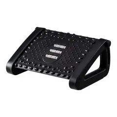CRUSEC - Reposapiés Rodillos De Masaje Pedal Ajustable Ergonomico Negro